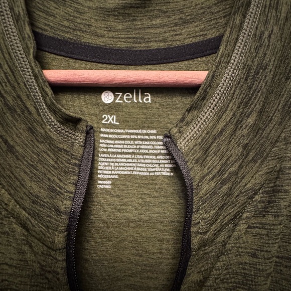 Zella Green Quarter Zip Long Sleeve - Picture 3 of 5